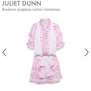 Juliet Dunn blouson Broderie anglaise cotton minidress